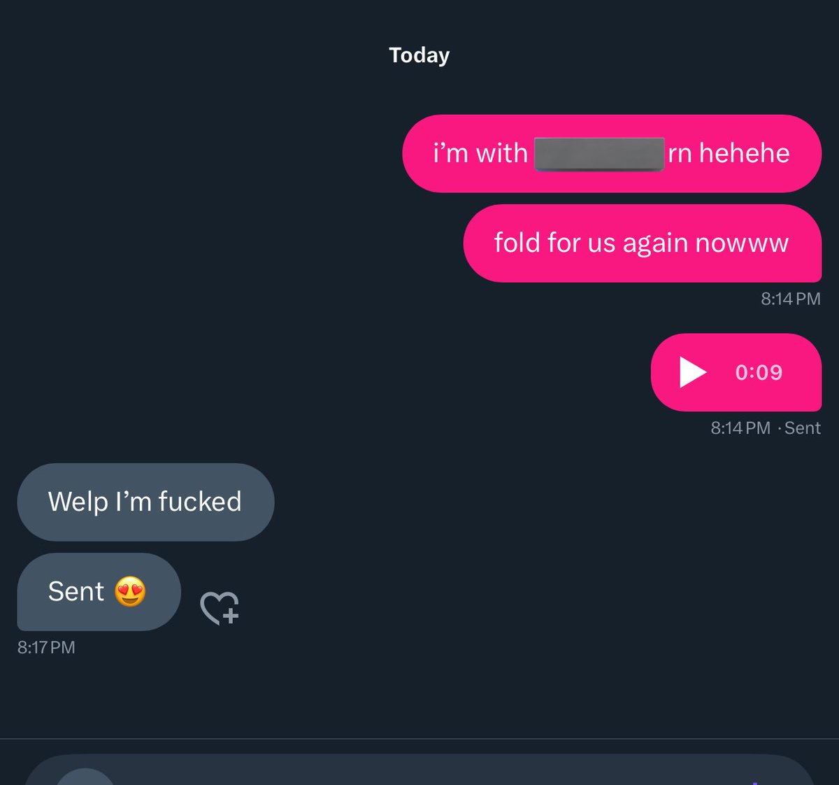 it’s too easy to make them fold when they’re this dumb for me 🥰