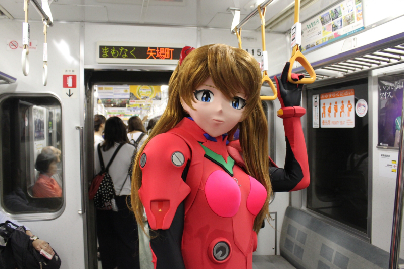#着ぐるみ電車でＧＯ

昨日一昨日と電車利用な着ぐるみさん画像を随分見かけたので、ハッシュタグが使われると良いなと思い立つｗ
（画像は2016年コスサミで行き合わせの乗客の方に撮っていただいたもの）