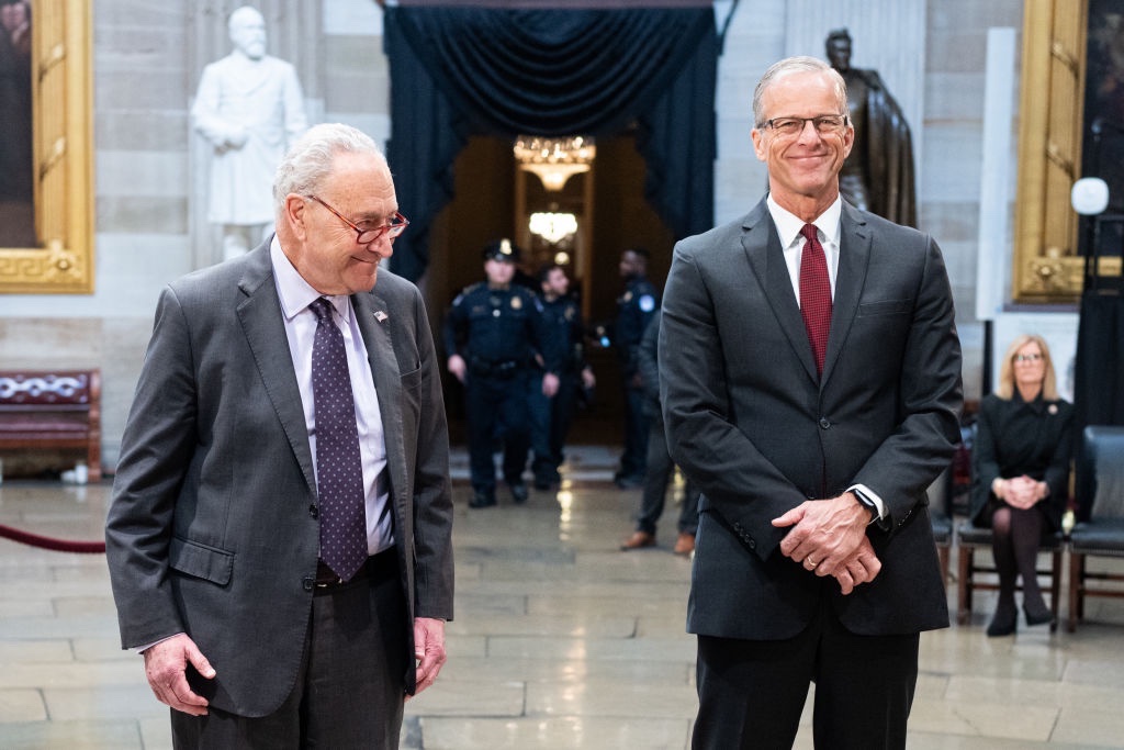 BREAKING: Leader Thune might be CAVING to Chuck Schumer, all for a congressional delegations traveling overseas.

America Last TRAITORS!

Thune is a SPINELESS Leader and Schumer knows it.