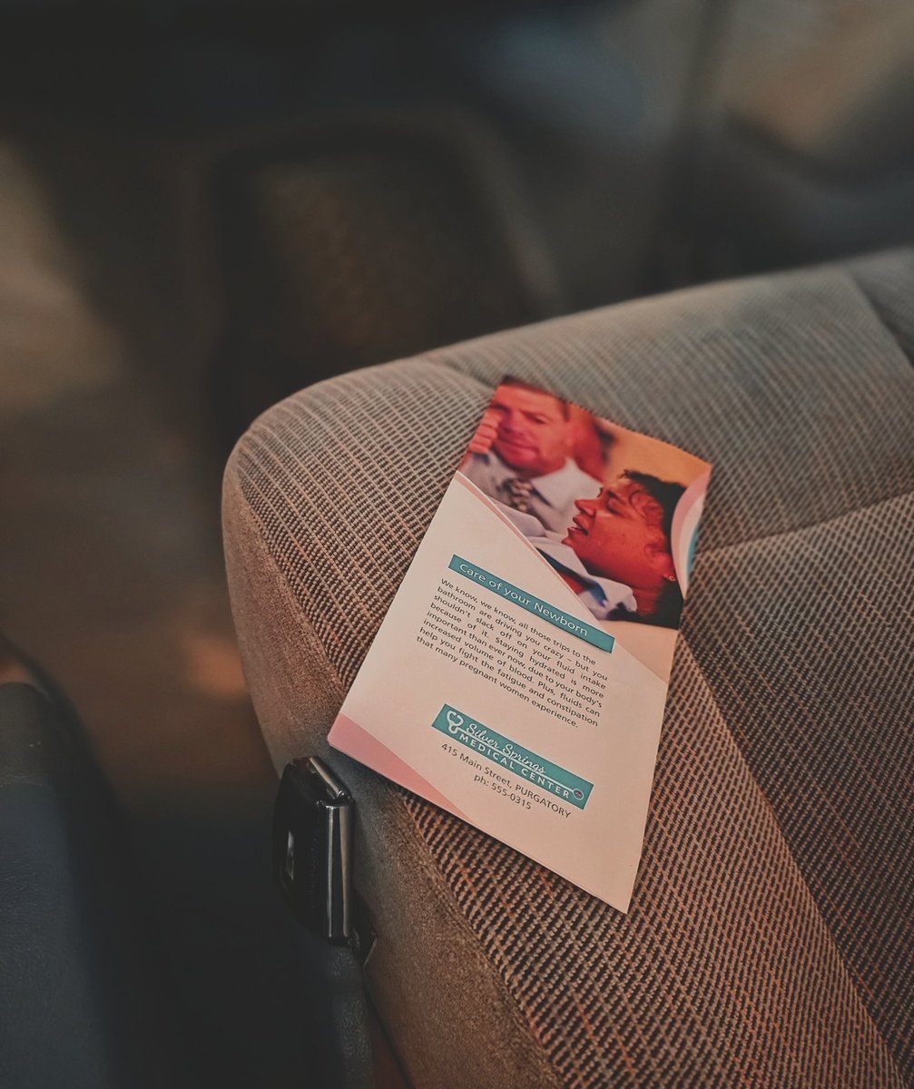 Picture it:
Its 2017 and Wynonna hops in her truck after Waverly had just come back from an errand in town. She sees the Silver Springs Medical Center pamplet sitting in the passenger seat.   
#WynonnaEarp