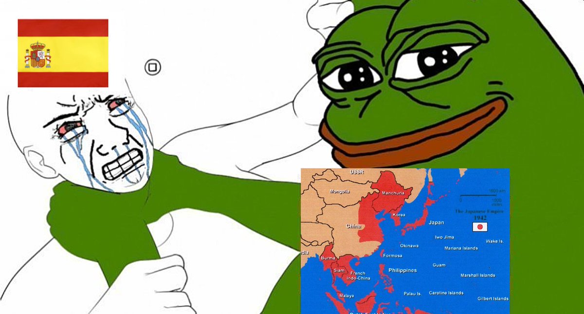 as789as10's tweet photo. @TheSpaniarAHWR Do you know how weak the Spanish brown monkeys are? The Japanese Empire defeated Russia and achieved more than the Galician scum. https://t.co/iY6iVXkCG0