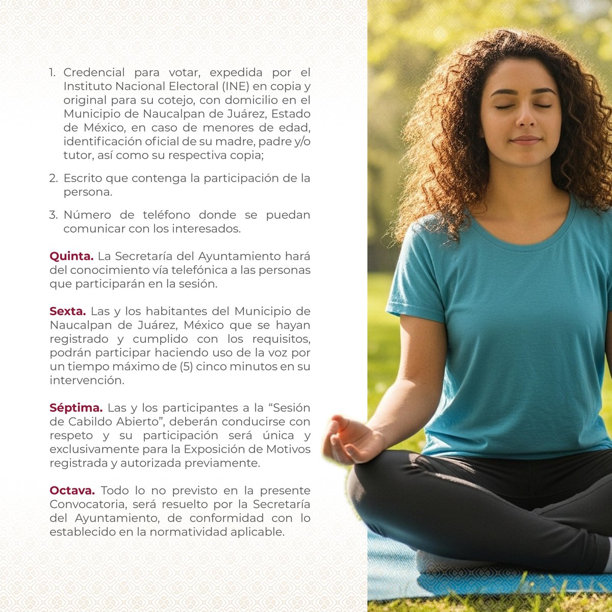 👉 El Gobierno de Naucalpan invita a jóvenes de 15 a 29 años a participar en la 4.ª Sesión de Cabildo Abierto: Cabildo Juvenil, con el tema “Salud mental y emocional en la juventud”.

¡Consulta las bases y transforma Naucalpan! 🙋🏽‍♀️🙋🏼

#CabildoJuvenil #Naucalpan