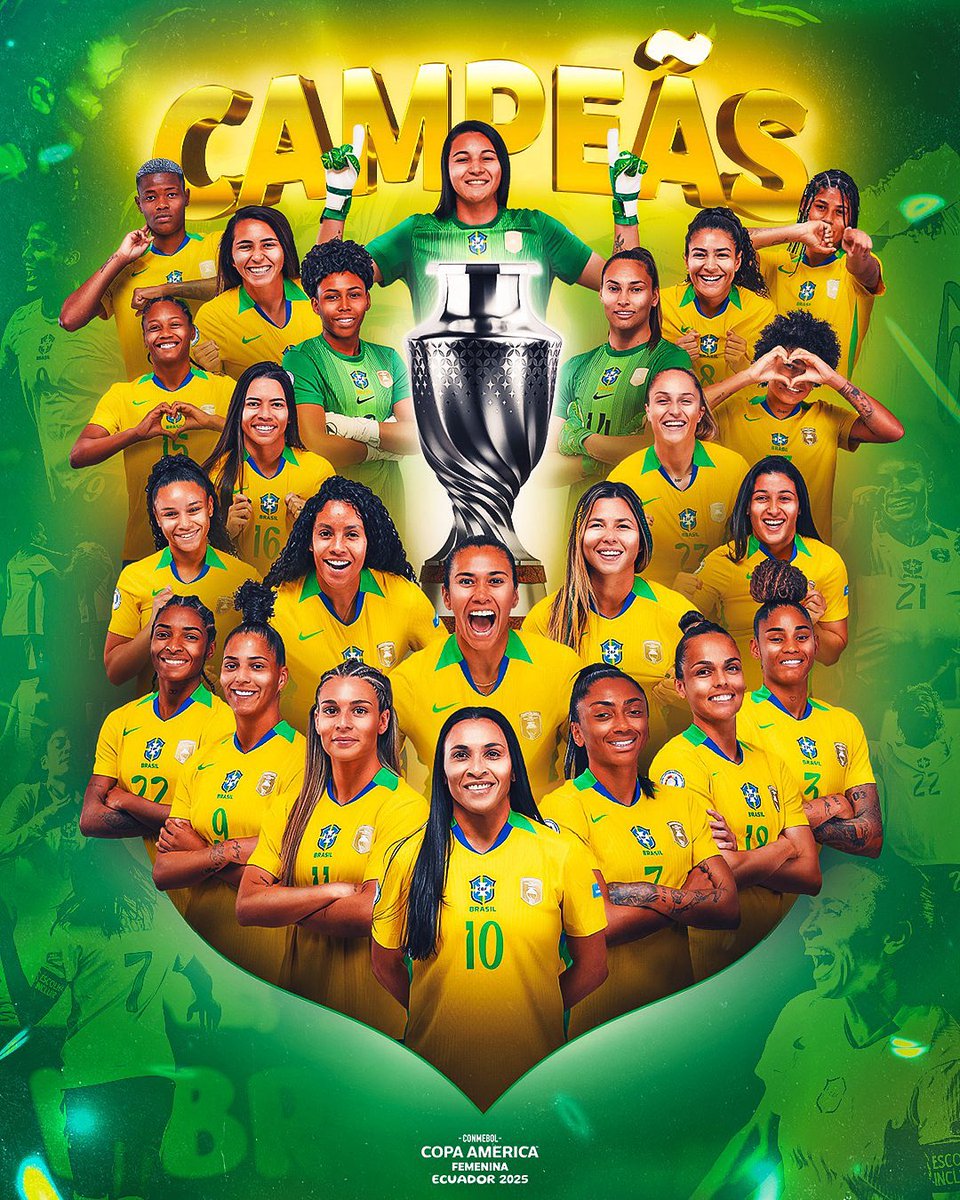 GilsonLira23's tweet photo. A Seleção Feminina conquistou a #CopaAmérica pela nona vez!🏆🇧🇷Devemos celebrar, sim, mais essa grande vitória. A propósito, eu e minha família apoiamos o futebol feminino e continuaremos torcendo em cada partida e vibrando com cada nova conquista de nossas valorosas atletas.⚽️💥 https://t.co/aGDCl0u8oE