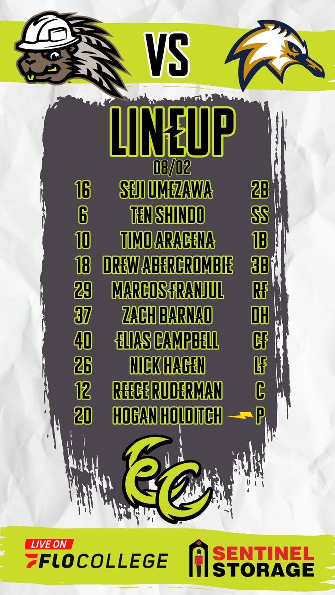 Lineups for tonight against Sylvan! Watch on FloCollege, presented by Sentinel Storage