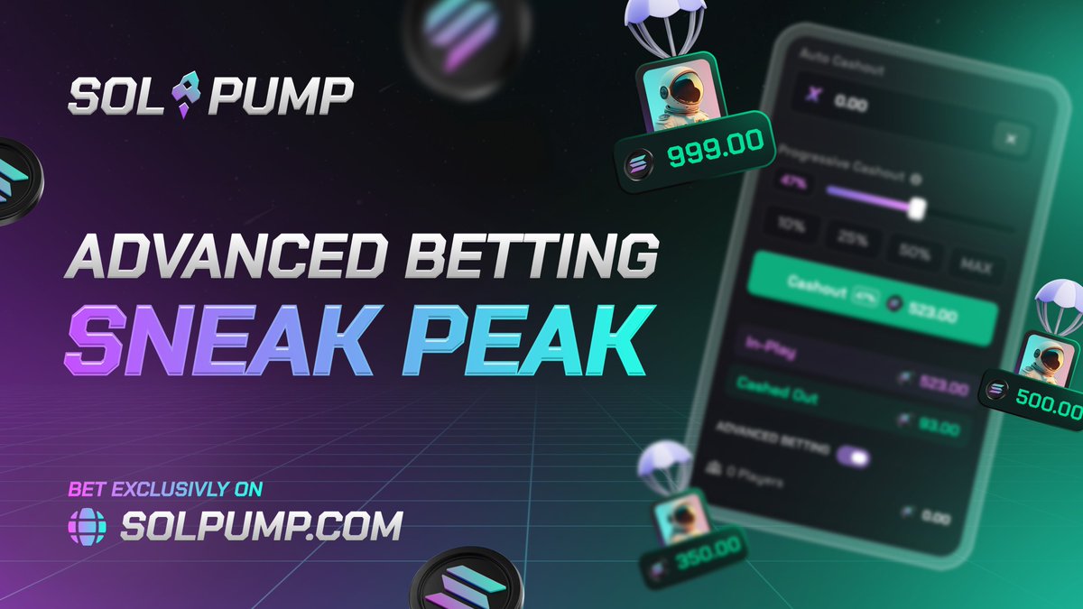 we've been cooking up...CRASH UPDATE SOON🚀

Advanced betting options with PARTIAL CASHOUTS are coming. Cashout a portion of your bet &amp; keep riding the crash. 

Get ready, big things coming soon --&gt; solpump.com