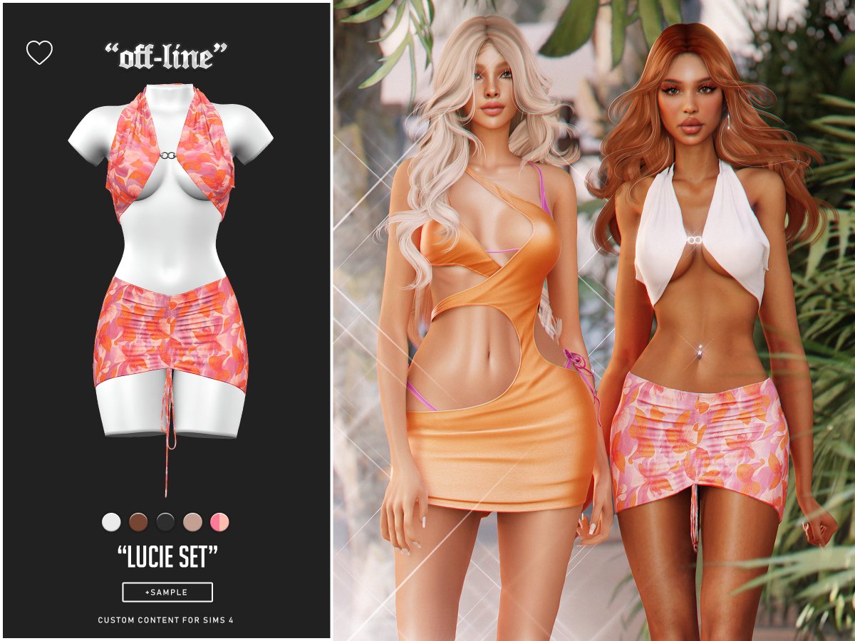 🍑 Sweet like summer, sharp like your side eye
The Lucie Set is your go to for sun drenched drama tied up low rise and ready to make heat waves blush ☀️

👙 Lucie Set Links
SimsFinds: tinyurl.com/LucieSimsFinds
Patreon: tinyurl.com/LuciePatreon
