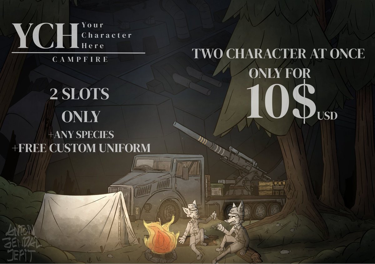 HEYYA
There is a new YCH for this month..
Get 2 character YCH with FREE custom uniform only for 75K IDN and 10$ for USD.. 

Buy now and be a part of the reich.. 
DM, me if youre interested..
#furry #furrycommission #furryarwork