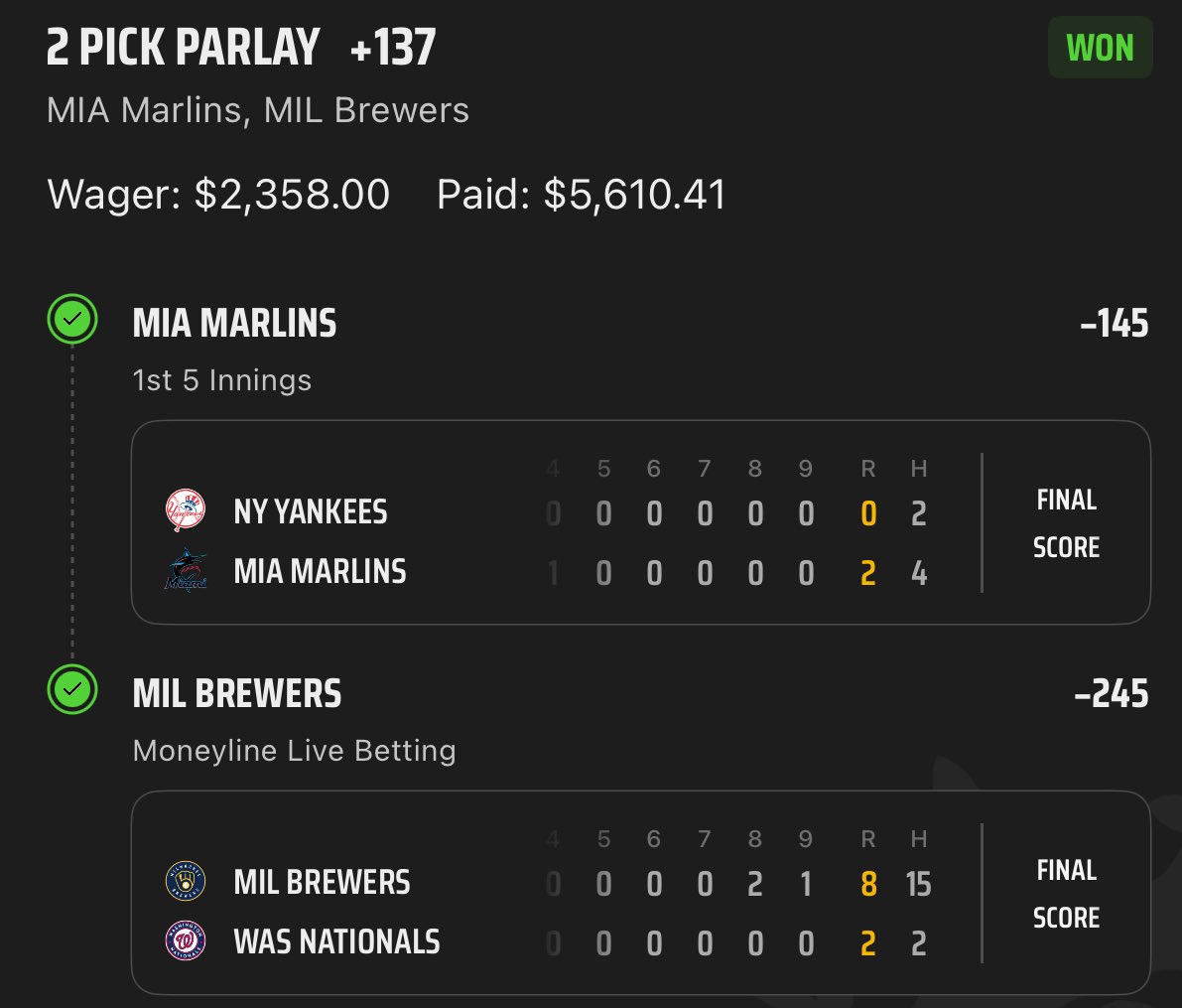 Yankees are such an auto fade smh but at least my team making me chicken