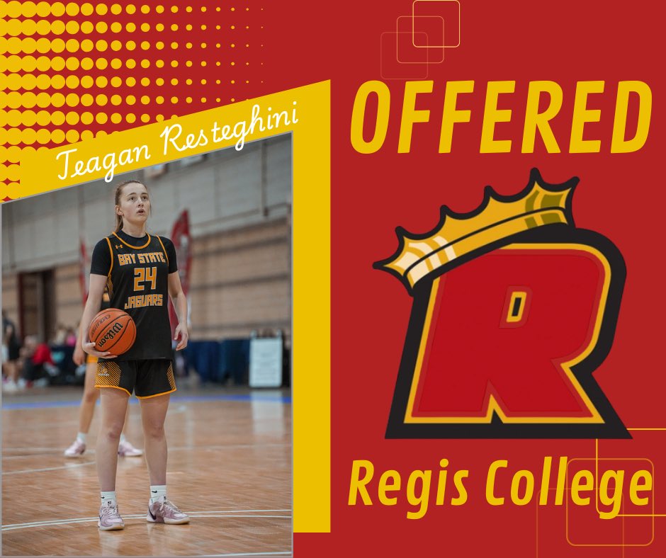 Congratulations to Bay State Jag 🐆 <a href="/Tresteghini_22/">Teagan Resteghini</a> on receiving an offer from <a href="/RegisWBB/">Regis WBB</a> ‼️