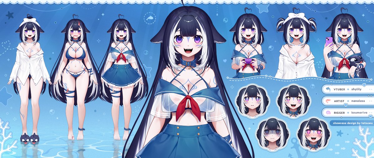 @Nanoless_: RT by @shylilytwitch: Had the HUGE honor to work with Lily's new model, Thank you so much🩵Lily is the cutest and hope you all like the model!