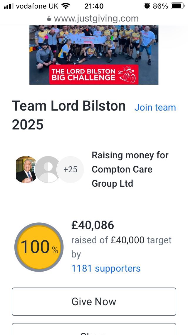 A very proud moment for all the team ❤️ 
Last weekend was the hardest challenge any of team had done and this is more than just reward for what everybody put themselves through for such a worthy charity. 
This money means so much to everybody that is connected to <a href="/Compton_Care/">Compton Care</a>