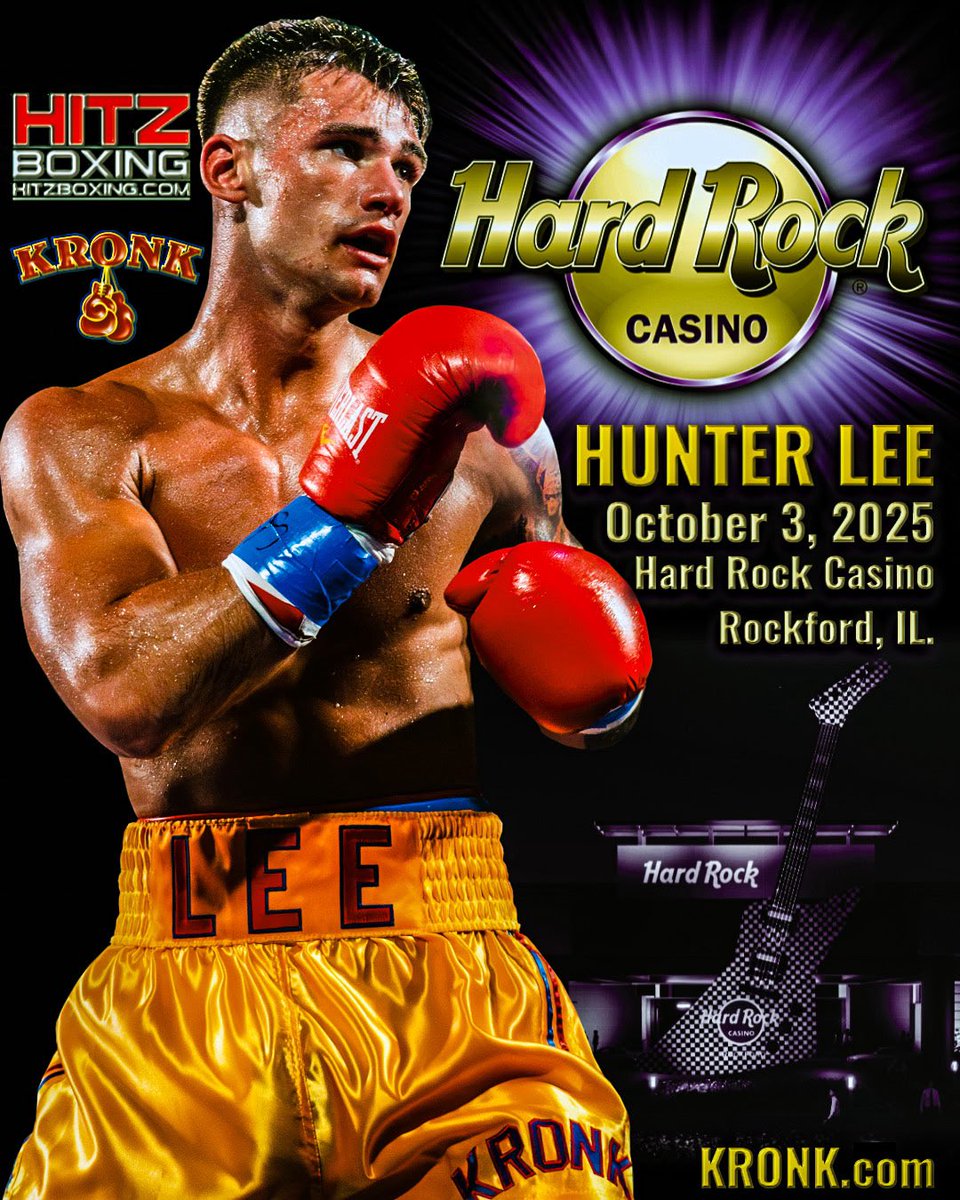 It’s Hunting Season once again as KRONK Boxing prospect <a href="/Hunterrlee21/">Hunter</a> Hunter Lee, 3-0, returns to the ring Saturday October 3, at @hardrockrockford w/ promoter <a href="/HitzBoxing/">Hitz Boxing</a>