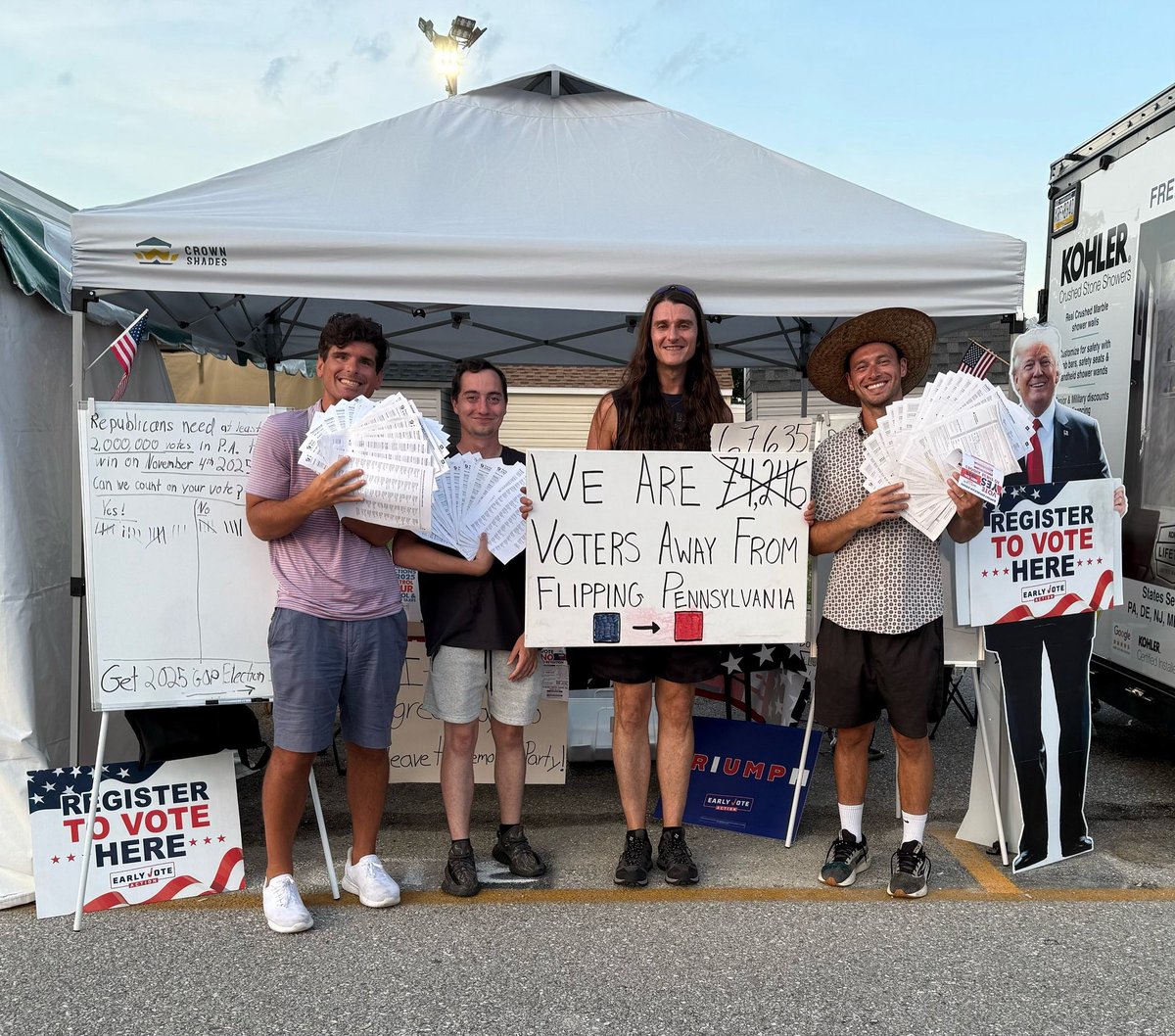 MYTH: Scott Presler doesn’t go out into the field to register voters. 

FACT: 

I am out in the field registering voters across New Jersey &amp; Pennsylvania every single day. 

Actions &gt; Words