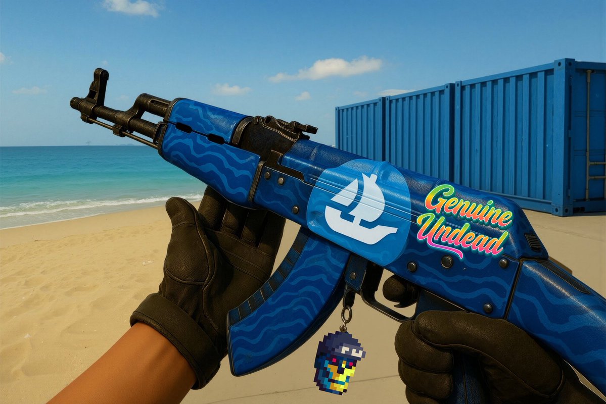 Added a <a href="/GenuinelyUndead/">GenuinelyUndead</a> Sticker and a Talisman of my GU 💪🏼💀

How do you like my Setup <a href="/opensea/">OpenSea</a>?