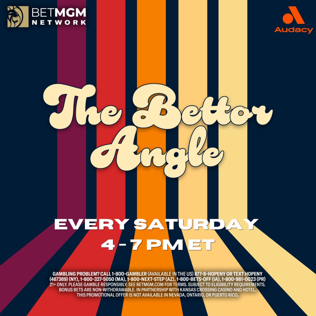 BETMGM Network (@betmgmnetwork) on Twitter photo Tune in to Hour 2๏ธโฃ of The Bettor Angle!
@kateconstable & <a href="/Jake__Hasan/">Jake Hasan</a> are discussing Heisman hopefuls and the Pittsburgh Steelers with <a href="/MikeDeFabo/">Mike DeFabo</a> at 5:20!
TUNE IN NOW โฌ๏ธ
๐บ bit.ly/3Ekkm3T
๐ป bit.ly/3Sl6Den Tune in to Hour 2๏ธโฃ of The Bettor Angle!
@kateconstable & <a href="/Jake__Hasan/">Jake Hasan</a> are discussing Heisman hopefuls and the Pittsburgh Steelers with <a href="/MikeDeFabo/">Mike DeFabo</a> at 5:20!
TUNE IN NOW โฌ๏ธ
๐บ bit.ly/3Ekkm3T
๐ป bit.ly/3Sl6Den