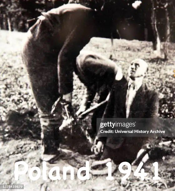 Jews forced to dig their own graves.

When we said Never Again, did we mean it or not?