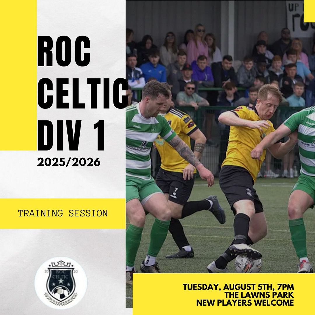 ROC CELTIC (@rocceltic) on Twitter photo Our Division 1 side are looking to add a couple more bodies to an already talented squad. Anyone interested can contact the page or feel free to pop up to The Lawns on Tuesday at 7pm. <a href="/UCFL_/">United Churches Football League</a> Our Division 1 side are looking to add a couple more bodies to an already talented squad. Anyone interested can contact the page or feel free to pop up to The Lawns on Tuesday at 7pm. <a href="/UCFL_/">United Churches Football League</a>
