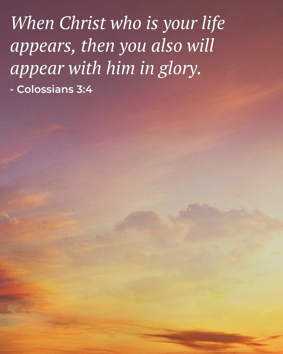 LCMSFoundation's tweet image. Our Lord Jesus will return in glory and bring us eternal life. Our future is secure!

When Christ who is your life appears, then you also will appear with him in glory. - Colossians 3:4

#LCMSFoundation #LCMS #ScriptureSaturday #SundayReadings #Epistle