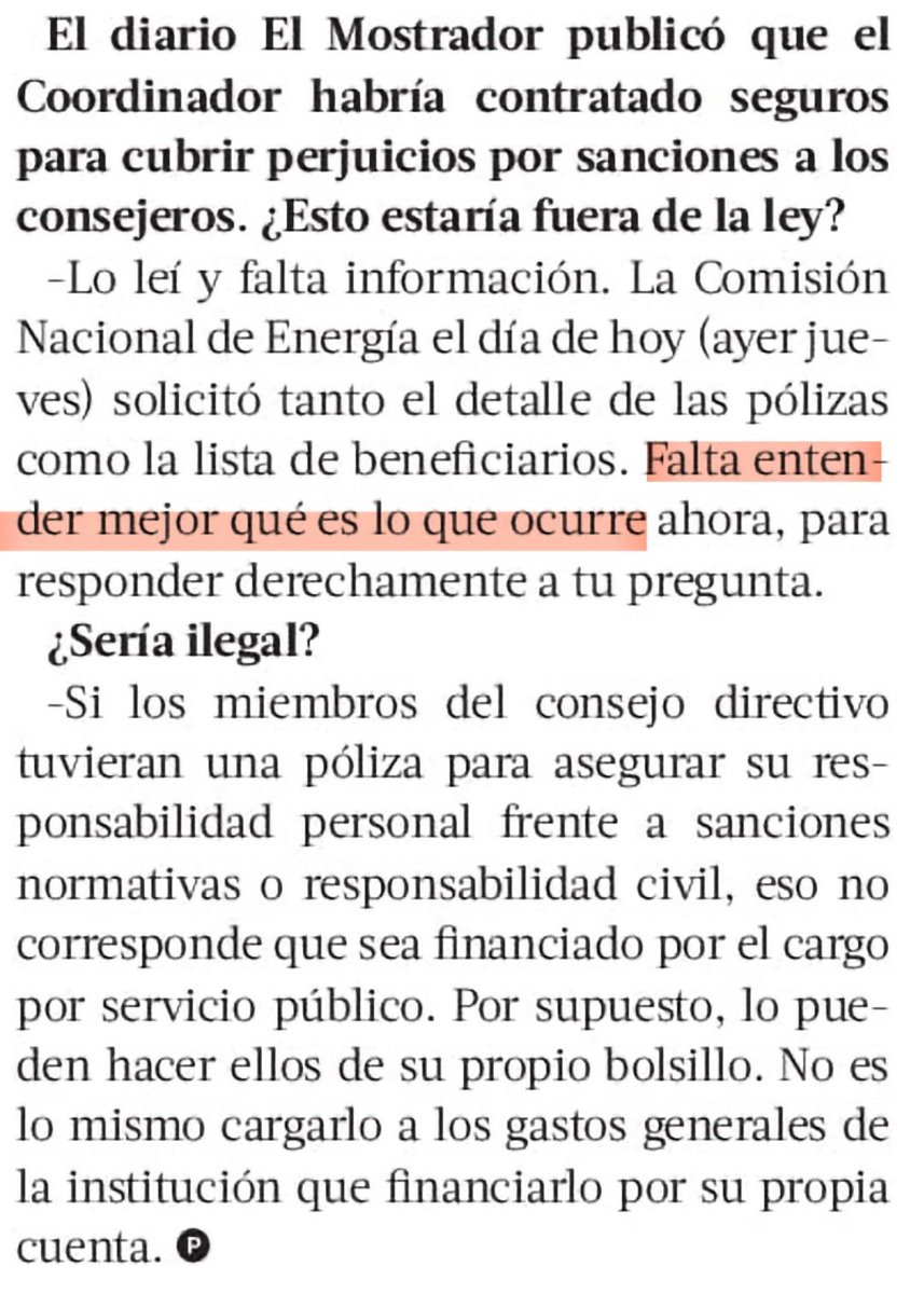 piedrafierro's tweet photo. Hubiese perdido!
Hoy el ministro @DiegoPardow en entrevista para la @latercera respondió sobre las multas del CEN que pagamos los usuarios. Su respuesta fue que "Falta entender mejor qué es lo que ocurre"... o sea, no sabe... 👇🏼👇🏼 https://t.co/dazbavcmmN