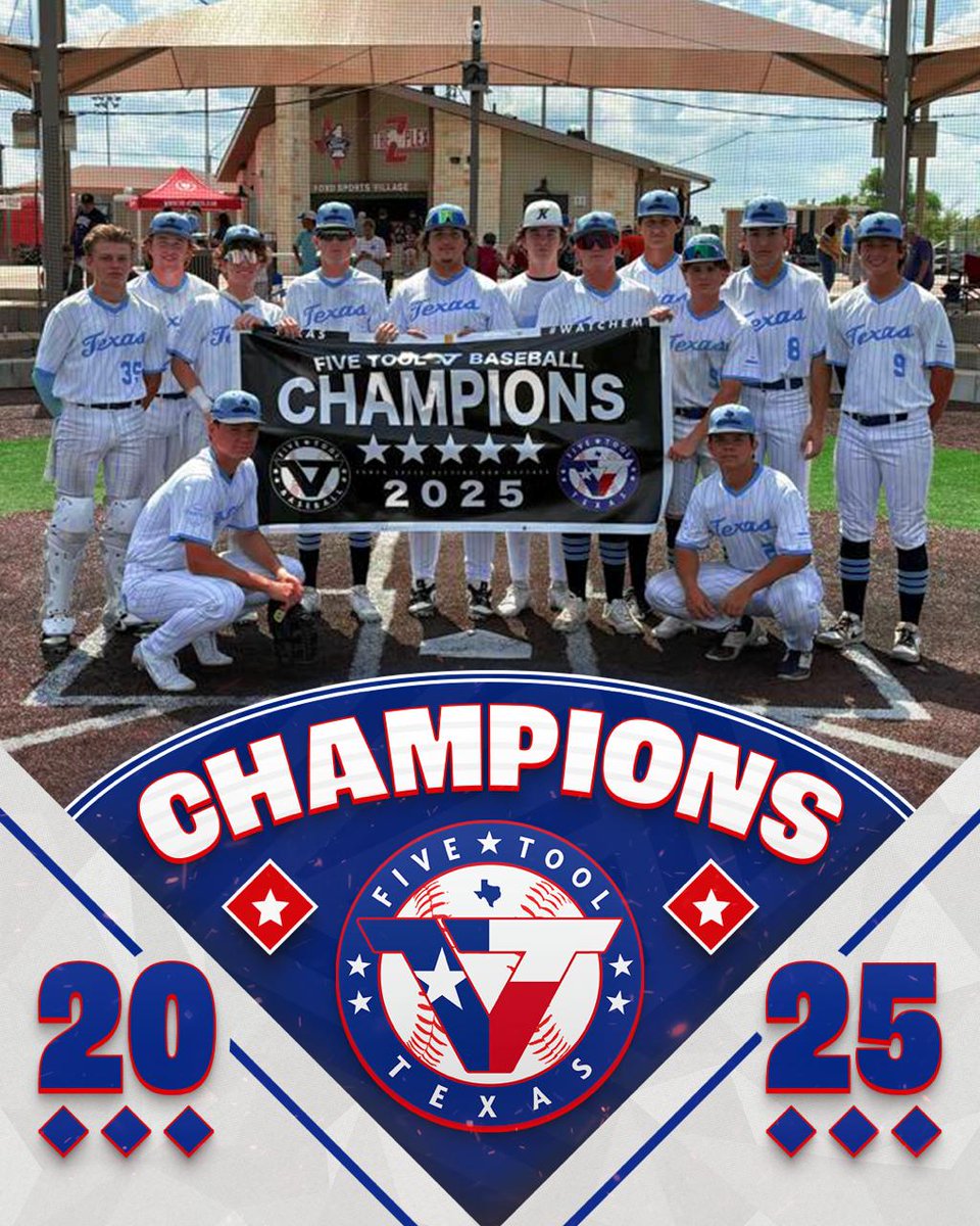 ✭Five Tool Texas✭ (@fivetooltexas) on Twitter photo 🏆Champions🏆
Congrats to <a href="/TexasCannonsBB/">Texas Cannons</a> 2027 Chamblee on winning the 16U division of <a href="/FiveToolTexas/">✭Five Tool Texas✭</a> DFW Finale!
#WatchEm 🏆Champions🏆
Congrats to <a href="/TexasCannonsBB/">Texas Cannons</a> 2027 Chamblee on winning the 16U division of <a href="/FiveToolTexas/">✭Five Tool Texas✭</a> DFW Finale!
#WatchEm