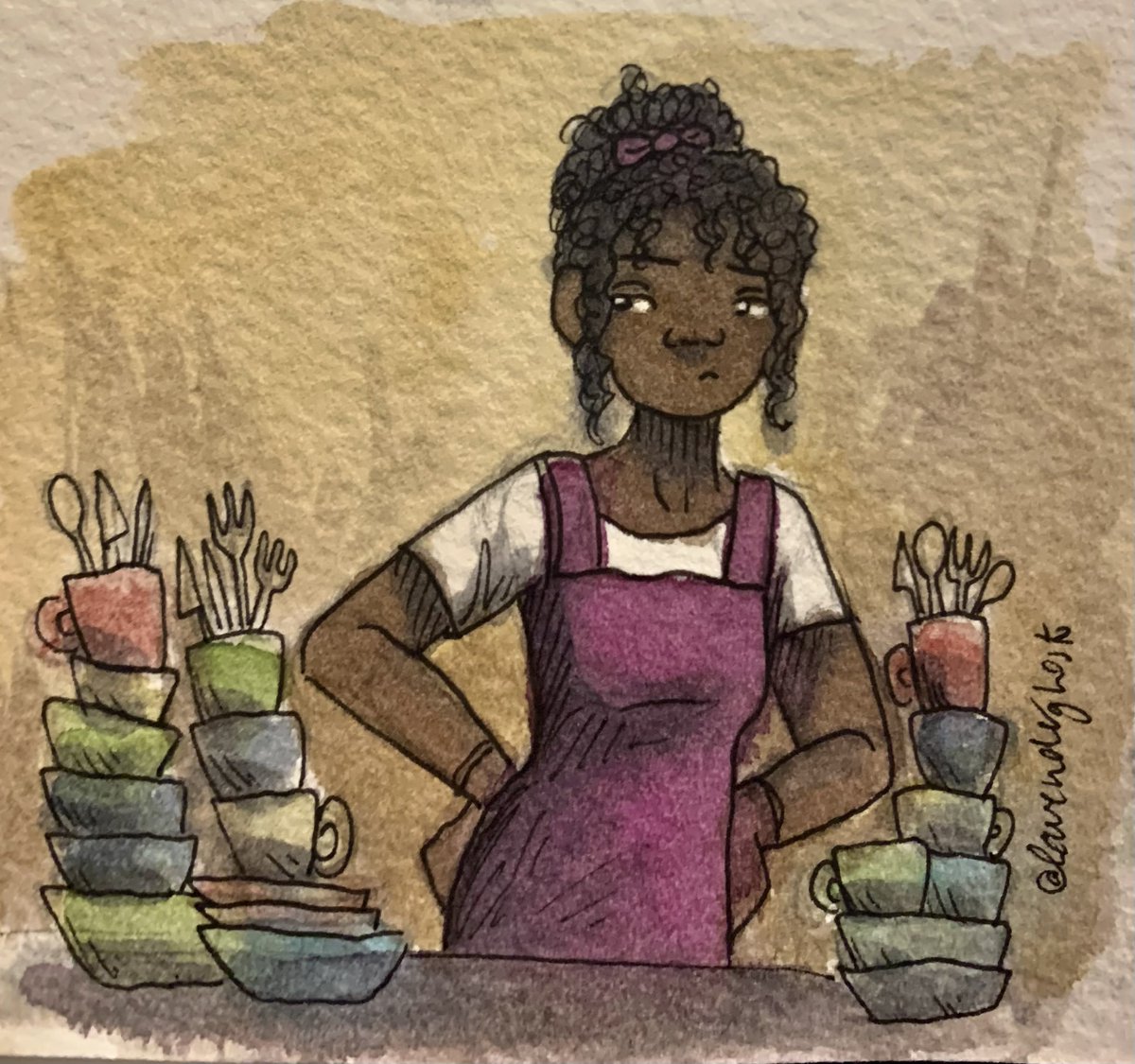 tonight's doodle!! 

Here is Holly being the queen she is. Sometimes I wonder if she ever gets sick of cleaning up after everyone haha!!

#SaveLockwoodandCo- #IfIWereAGhost