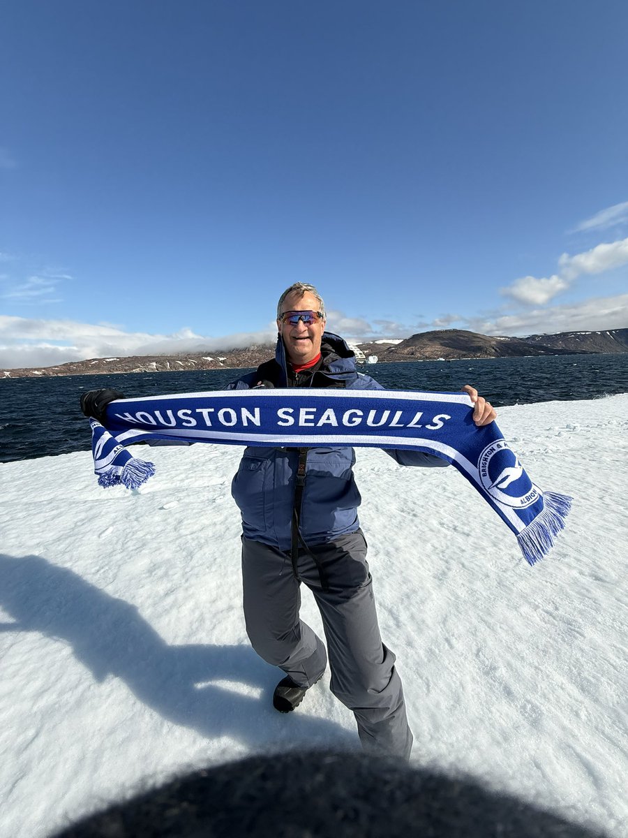 Houston Seagulls (@houstonseagulls) on Twitter photo <a href="/bhafcstateside/">Stateside Seagulls</a> <a href="/PLinUSA/">Premier League USA</a> <a href="/OfficialBHAFC/">Brighton & Hove Albion</a> <a href="/BHATLSEAGULLS/">BHATL Seagulls</a> <a href="/PhillySeagulls/">Philly Seagulls</a> <a href="/DCGulls/">The DCGulls</a> <a href="/cbusseagulls/">Seagulls Over Columbus</a> <a href="/ChicagoSeagulls/">Chicago Seagulls</a> Houston Seagulls checking in from an iceberg in north Baffin Bay offshore Greenland! ๐ฌ๐ฑ No BHA club here, but weโre gearing up for our second season in Texas at the Velvet Oak in two weeks. <a href="/bhafcstateside/">Stateside Seagulls</a> <a href="/PLinUSA/">Premier League USA</a> <a href="/OfficialBHAFC/">Brighton & Hove Albion</a> <a href="/BHATLSEAGULLS/">BHATL Seagulls</a> <a href="/PhillySeagulls/">Philly Seagulls</a> <a href="/DCGulls/">The DCGulls</a> <a href="/cbusseagulls/">Seagulls Over Columbus</a> <a href="/ChicagoSeagulls/">Chicago Seagulls</a> Houston Seagulls checking in from an iceberg in north Baffin Bay offshore Greenland! ๐ฌ๐ฑ No BHA club here, but weโre gearing up for our second season in Texas at the Velvet Oak in two weeks.