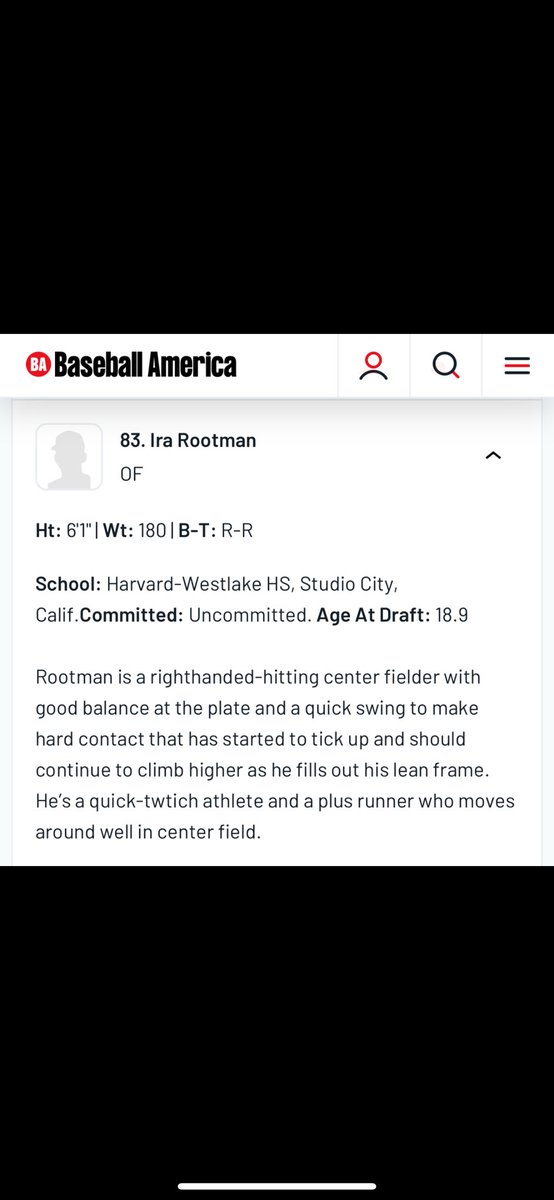 Thank you guys! <a href="/BenBadler/">Ben Badler</a> <a href="/BaseballAmerica/">Baseball America</a> <a href="/HWtailgaters/">Harvard Westlake Baseball Tailgaters Club</a> <a href="/hwbaseball/">Harvard-Westlake</a>