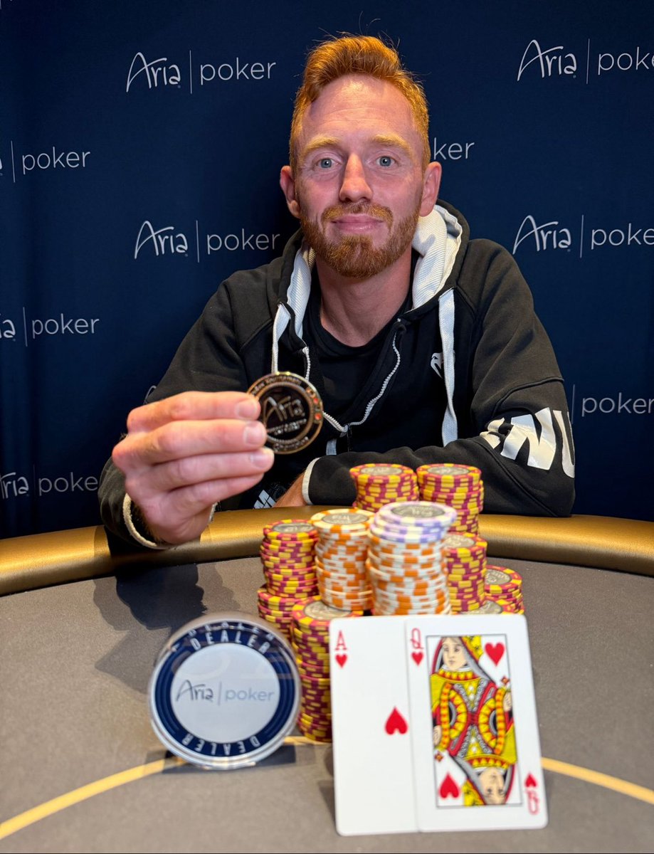 Jeoffrey Noblecourt (Westbury, NY) came out on top of a four-way deal to secure the win in our $200 NLH on Friday, August 1st. 

For the victory, Jeoffrey took home $1,609 along with the ARIA Winner’s Coin. Congrats!
