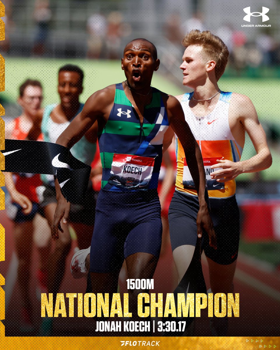 JONAH ON TOP 🇺🇸

Jonah Koech wins the 2025 USATF 1500m. He out-kicks one of the deepest fields in US History to win, running 3:30.17.

Ethan Strand finishes second with Cole Hocker in third!

#USATF and #USATF2025 coverage presented by @uarunning