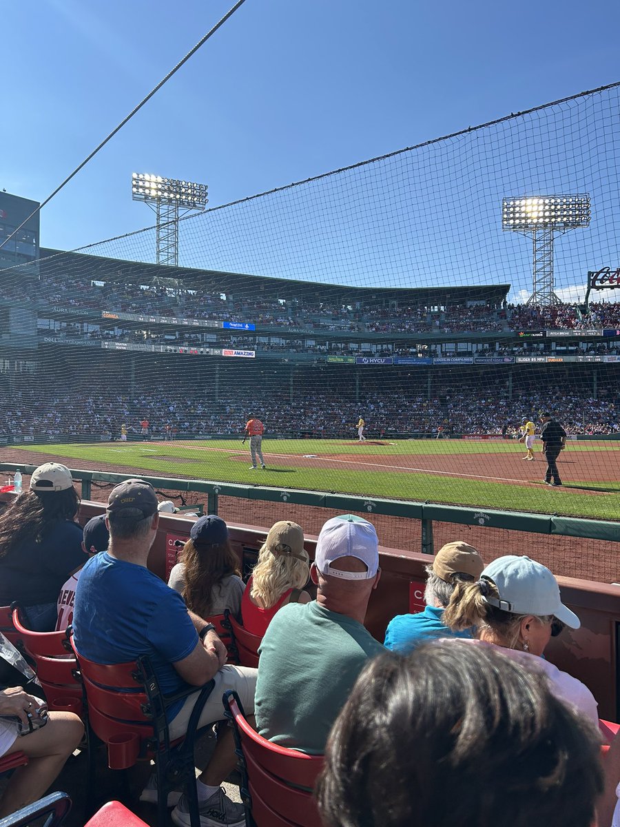 Not bad seats for a Saturday afternoon <a href="/fenwaypark/">Fenway Park</a> Let’s Go <a href="/RedSox/">Red Sox</a>