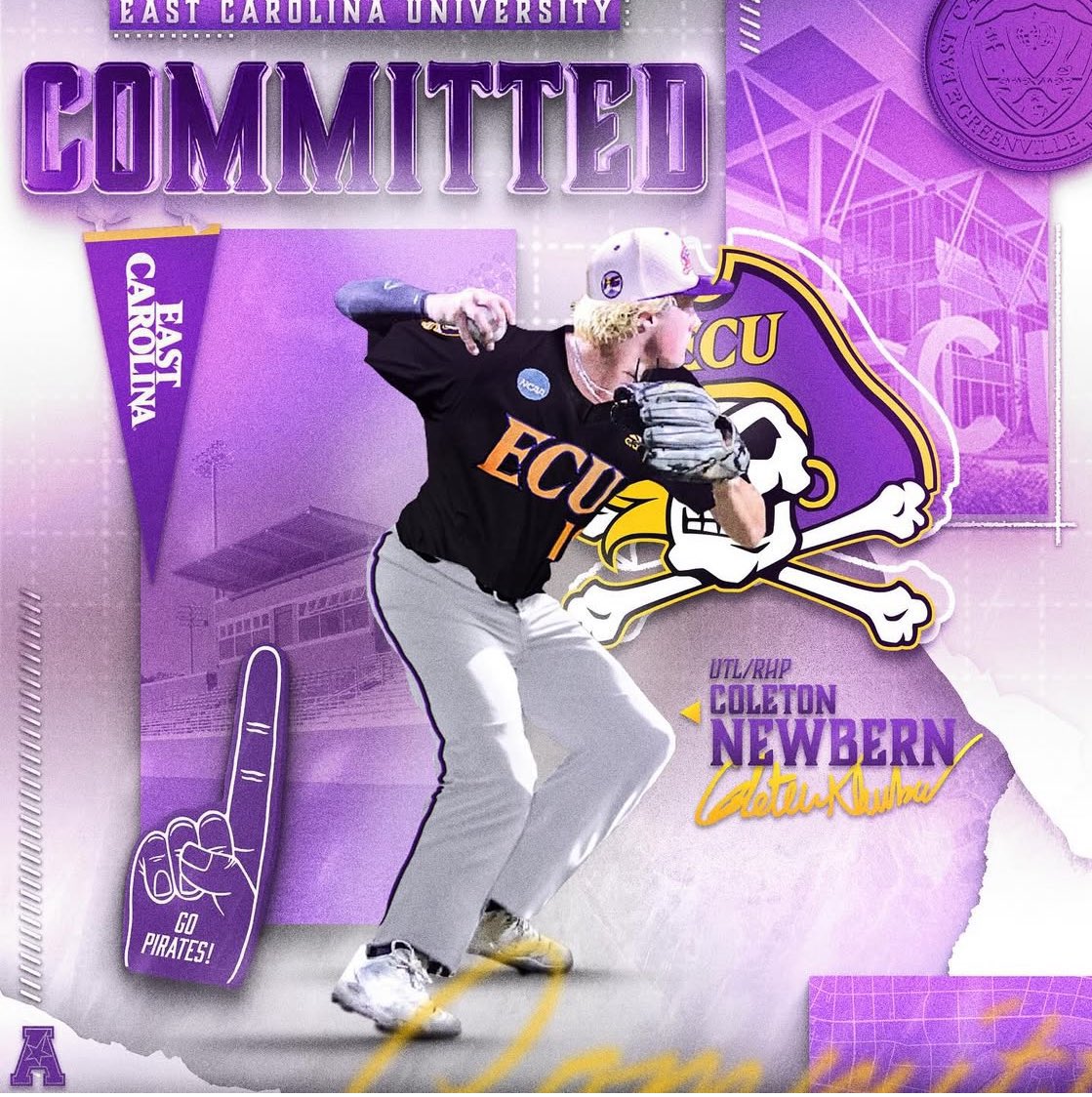 Pirate Radio ☠️ (@pr927fm) on Twitter photo NEWS: <a href="/ConleyBaseball/">DH Conley Baseball</a> announced on its X page that rising junior Colten Newbern, a right-handed pitcher and utility player, has verbally committed to play at <a href="/ECUBaseball/">ECU Baseball</a> . He batted .299 with 17 runs, 15 RBI and two homers last season. He was also 4-1 with 28 strikeouts and a NEWS: <a href="/ConleyBaseball/">DH Conley Baseball</a> announced on its X page that rising junior Colten Newbern, a right-handed pitcher and utility player, has verbally committed to play at <a href="/ECUBaseball/">ECU Baseball</a> . He batted .299 with 17 runs, 15 RBI and two homers last season. He was also 4-1 with 28 strikeouts and a