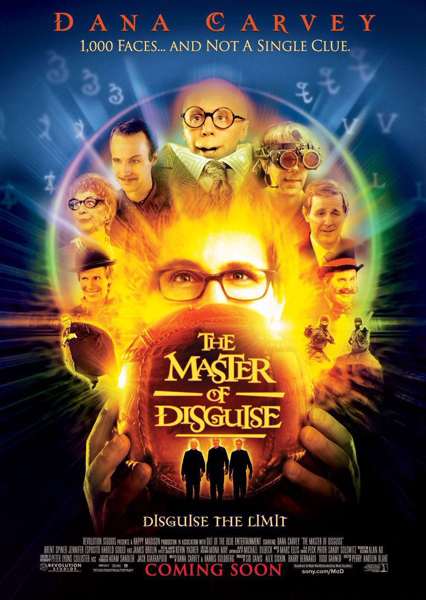 FilmNewsNos's tweet photo. 🎬MOVIE HISTORY: 23 years ago today, August 2, 2002, the movie ‘The Master of Disguise’ opened in theaters!
#DanaCarvey #JenniferEspostio #HaroldGould #JamesBrolin @EdieMcClurg #BrentSpiner #KenanThompson #JayJohnston #MariaCanals #BoDerek #JessicaSimpson #PerryAndelinBlake https://t.co/GO2CUxffYH
