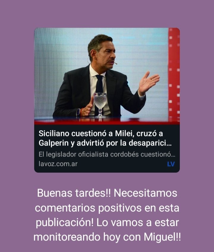 El que no comenta se que queda sin beca.... amenazas de los muchachos peronistas, lo saque de un estado de wsp, son asi, matones ellos, esta noche controla Siciliano, y al q no le tiro con flores, le corta la cabeza!