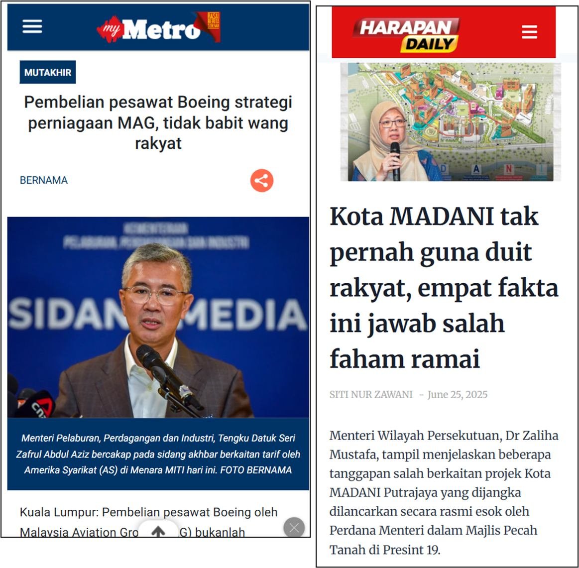 60 Boeings US$19b (RM81b) - not rakyat’s money, it’s MAG's money (100% Khazanah, 100% govt-owned), says Madani minister.

Kota Madani RM4b - also not rakyat’s money, it’s Putrajaya Holdings' money (100% PETRONAS, 100% govt-owned).