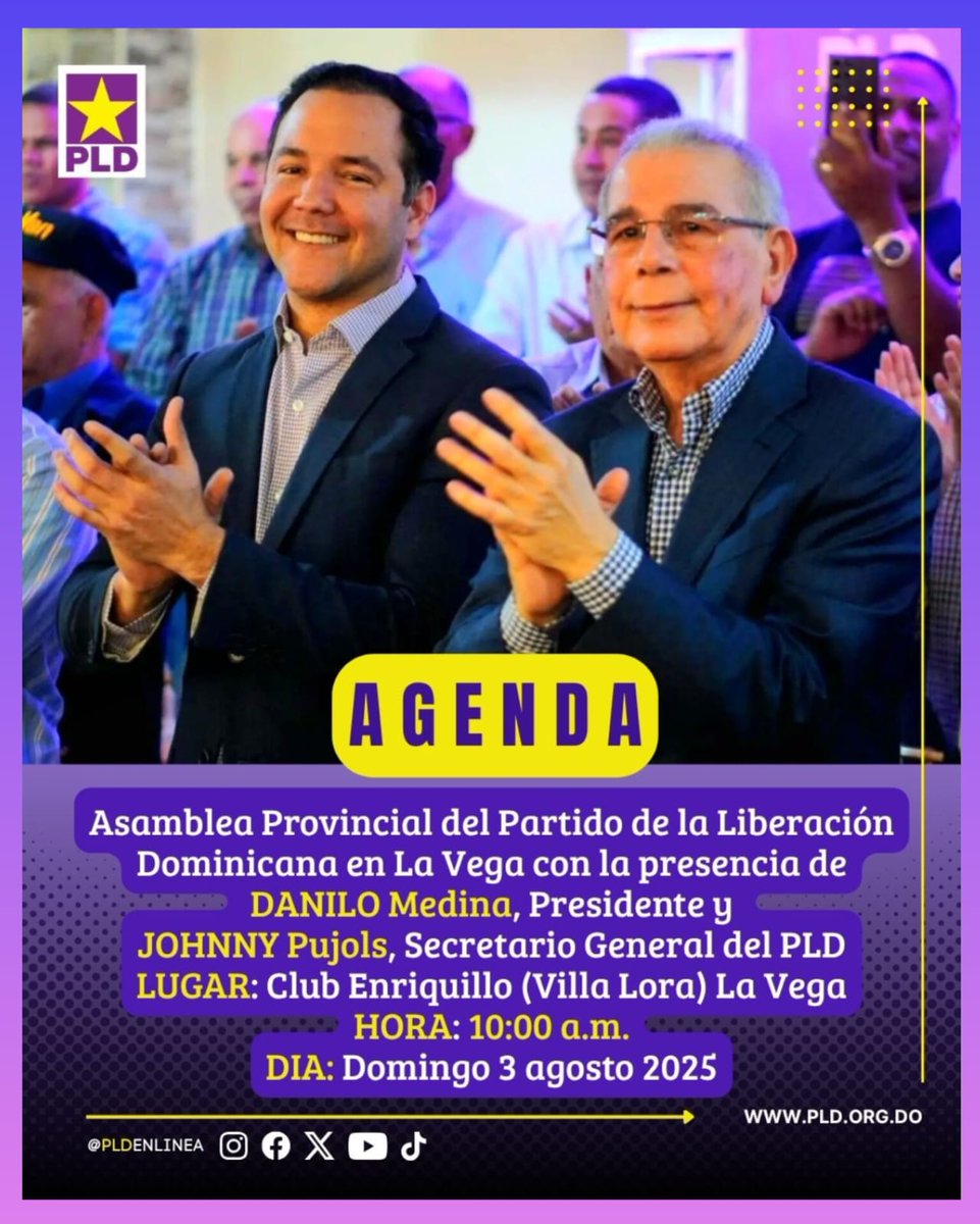 Mañana domingo 3 de agosto, La Vega recibe en grande a <a href="/DaniloMedina/">Danilo Medina</a> y a <a href="/JohnnyPujols/">Johnny Pujols</a>