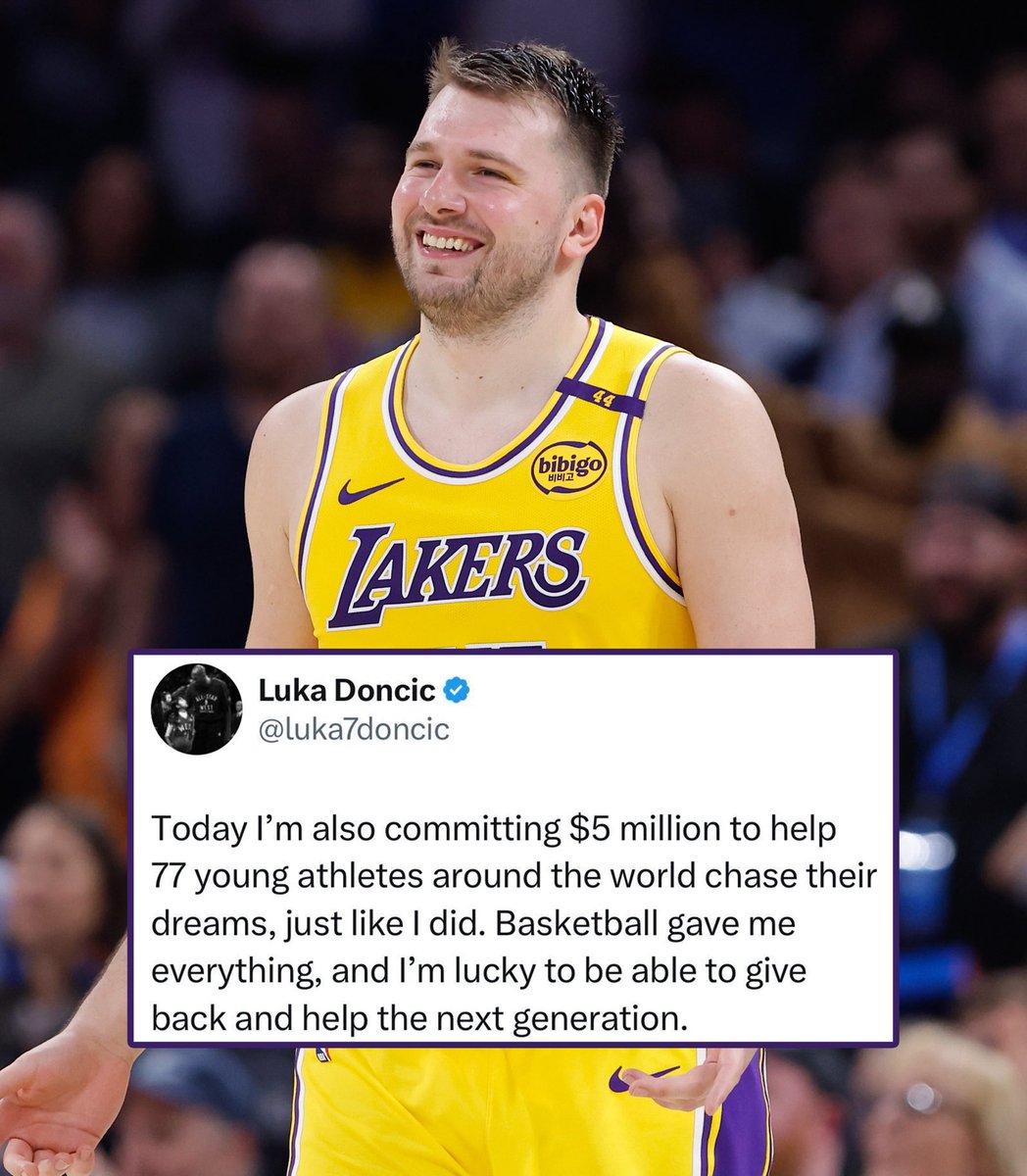NBA on NBC and Peacock (@nbaonnbc) on Twitter photo Class act from Luka Doncic after signing his 3-year, $165 million extension with the Lakers. 👏 Class act from Luka Doncic after signing his 3-year, $165 million extension with the Lakers. 👏