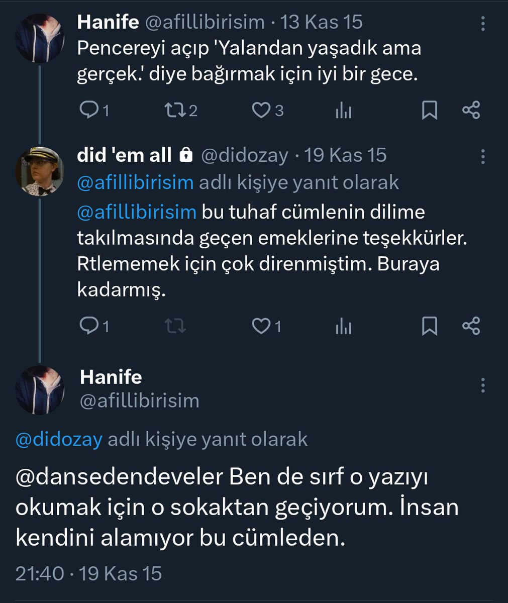 afillibirisim's tweet photo. 'Yalandan yaşadık ama gerçek'li ilk tivitim buymuş.10 sene sonra geçen hafta sırf bu yazıyı okumak için yolu uzattım yine.Bizde söz ağızdan çıktı mı zamanaşımına uğramaz.Burası böyle bi müessese. https://t.co/PwgHC6HzXd