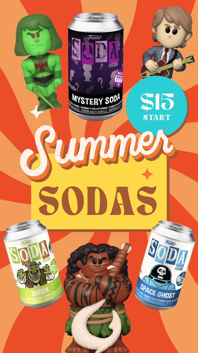 professorjosh's tweet image. Happy #FunkoSodaSaturday! Come join us on @Whatnot tonight at 9:30PM EST for some Funko Soda Summer Fun!  whatnot.com/s/qK6ygUbF

#funkosoda #funko #whatnot