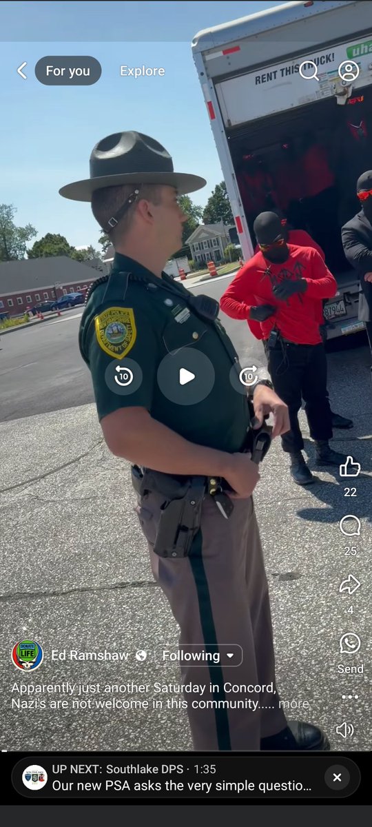 nlgauvreau's tweet photo. @uhaul I'd like to encourage not renting to #nazi groups. These ones used one of your trucks to transport a group waiving swastika flags and yelling "white power" in Concord #newhampshire today. https://t.co/chErSJhJBP