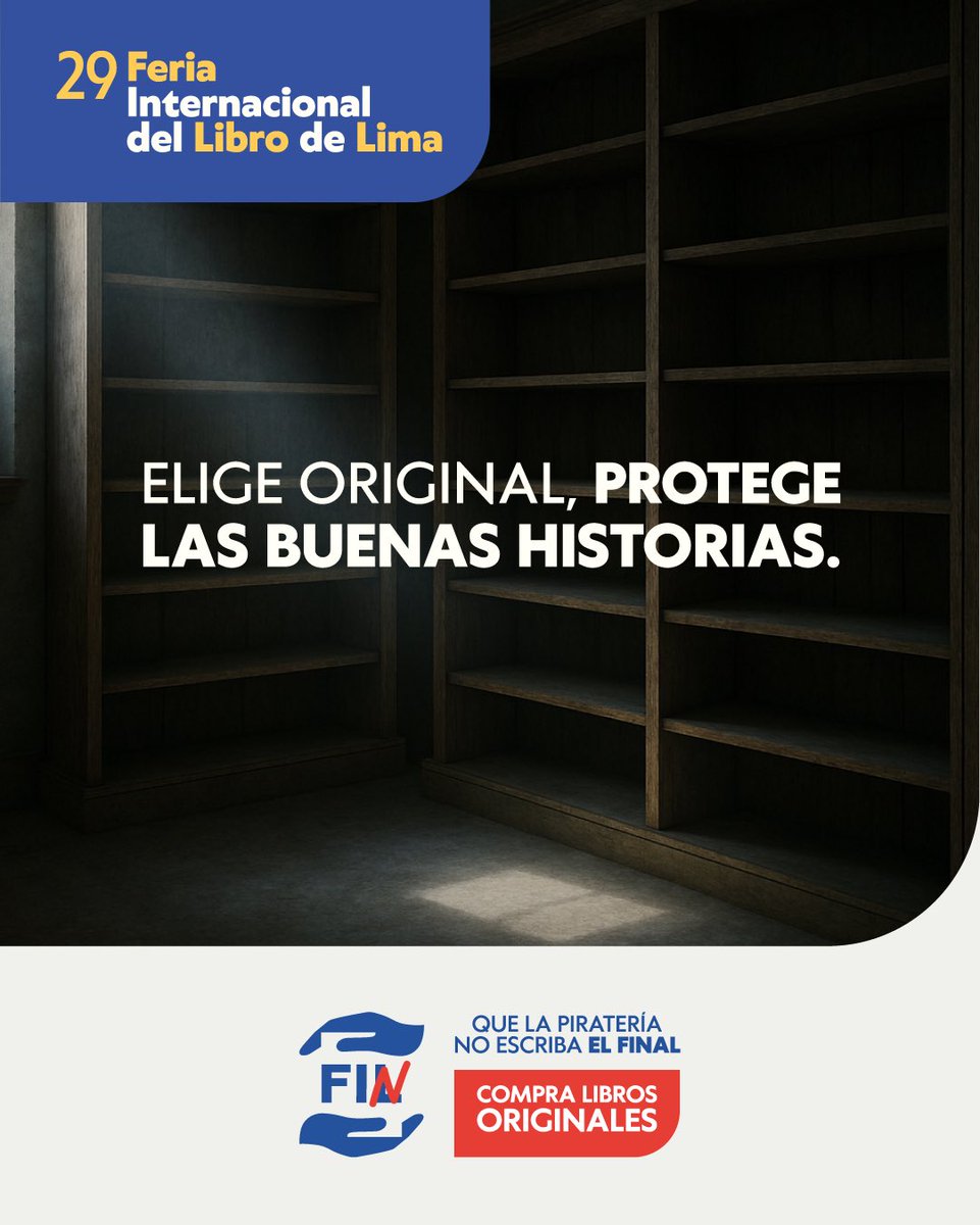 📚 ¿Te imaginas un mundo sin autores, libros o historias?

🛑 No dejemos que la piratería escriba el final del esfuerzo por compartir cultura.

Compra libros originales.
#CompraLibrosOriginales