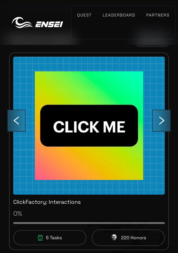 fx1_hubs's tweet image. How it works: @ClickFactory_io lets projects build clicker games to drive actions like token burns or social follows. Drag, drop, launch—no coding! @enseilabs Quest to Earn rewards users for tasks.

Join now feel the Vibes  
🔗 quest.ensei.io/auth?referral=…

#ClickFactory #quest2Earn