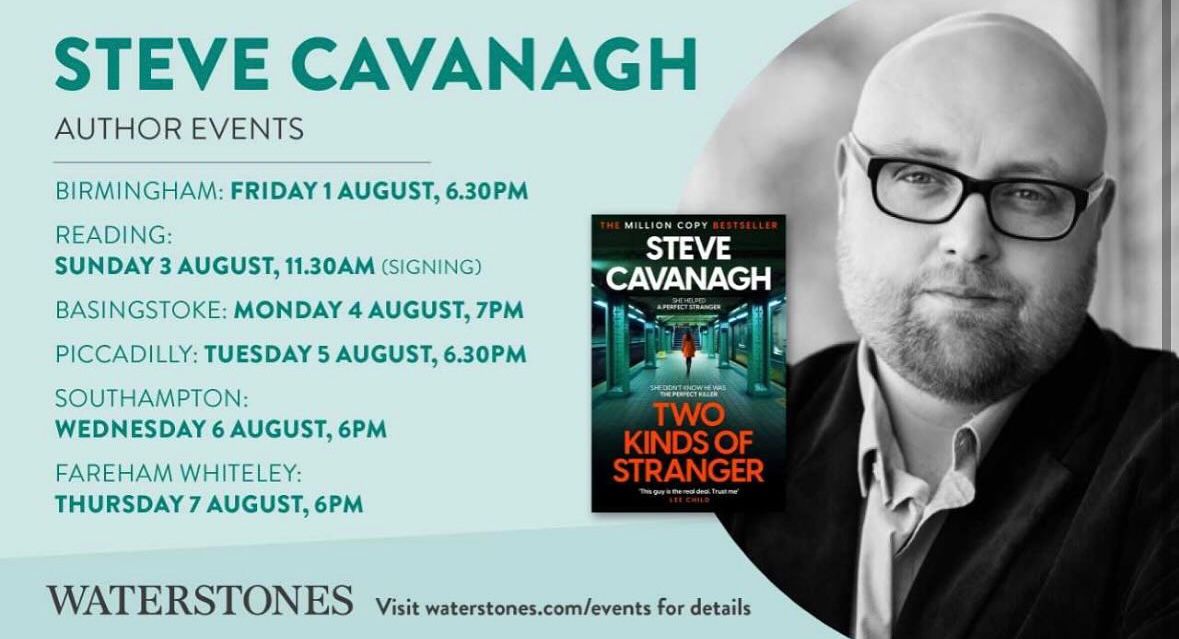 Waterstones Reading (@broadstbooks) on Twitter photo Not long until wonderful author <a href="/SteveCavanagh_/">Steve Cavanagh</a> is with us to sign his fabulous new thriller 'Two Kinds of Stranger'. Tickets still available to meet him on Sun 3 Aug at 11.30am:
waterstones.com/events/meet-st…
Hope to see you there ⚖ Not long until wonderful author <a href="/SteveCavanagh_/">Steve Cavanagh</a> is with us to sign his fabulous new thriller 'Two Kinds of Stranger'. Tickets still available to meet him on Sun 3 Aug at 11.30am:
waterstones.com/events/meet-st…
Hope to see you there ⚖