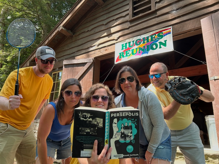 Ms. Hughes is at Robert H. Treman State Park in NY for the Hughes Family Reunion! 
She has a lot of cousins who are teachers and they all love reading in the summer (and competing in the Family Olympics)!  #ParkPRIDE #BelongGrowSucceed #SummerReading
