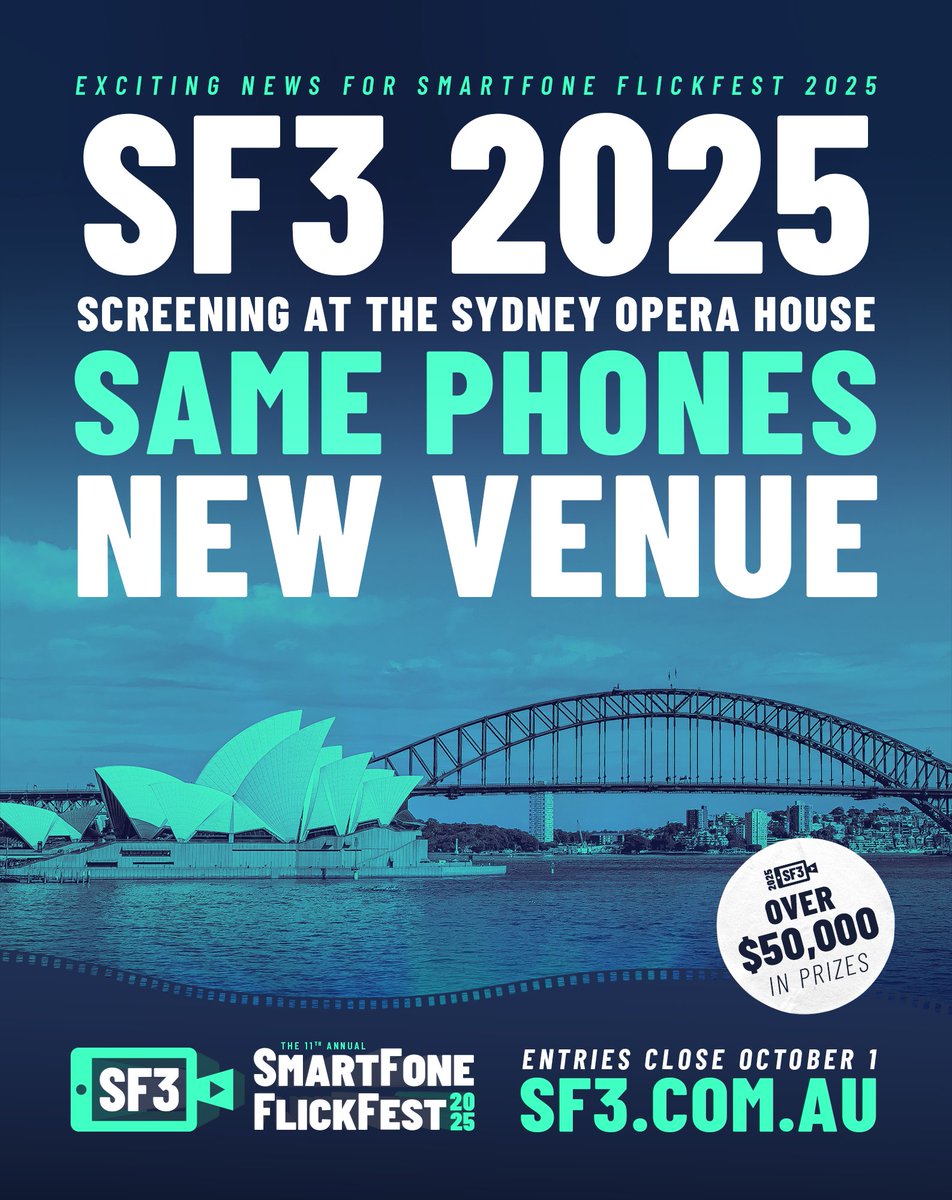 mailchi.mp/bec3beefeab7/w… We are heading to the Sydney Opera House, SF3's deadline is extended plus 2 masterclasses this August. Read our latest news here.