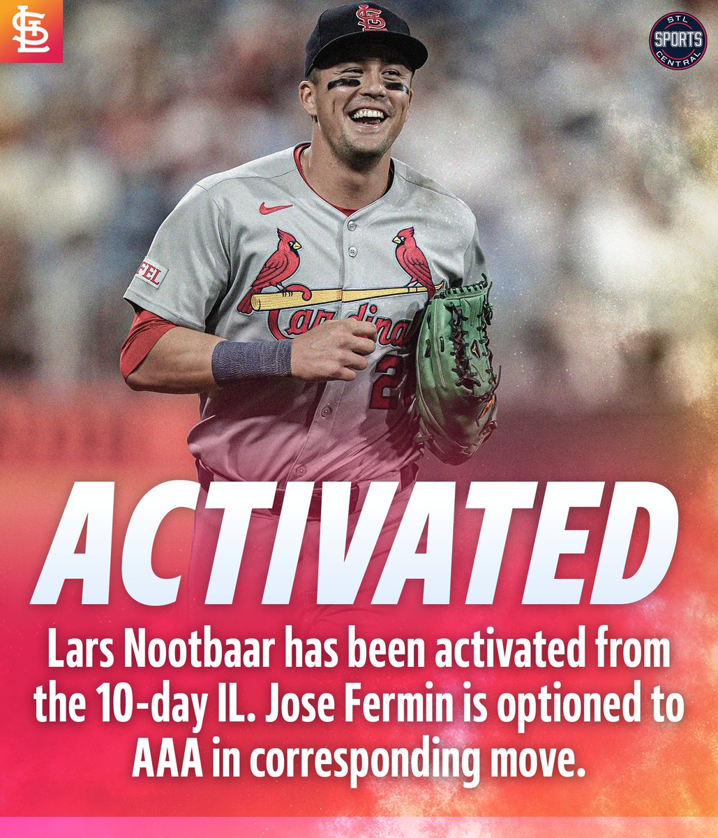 Noot is back!

The #STLCards have activated him from the IL prior to tonight's game

Jose Fermin is optioned to AAA to clear an active roster spot
