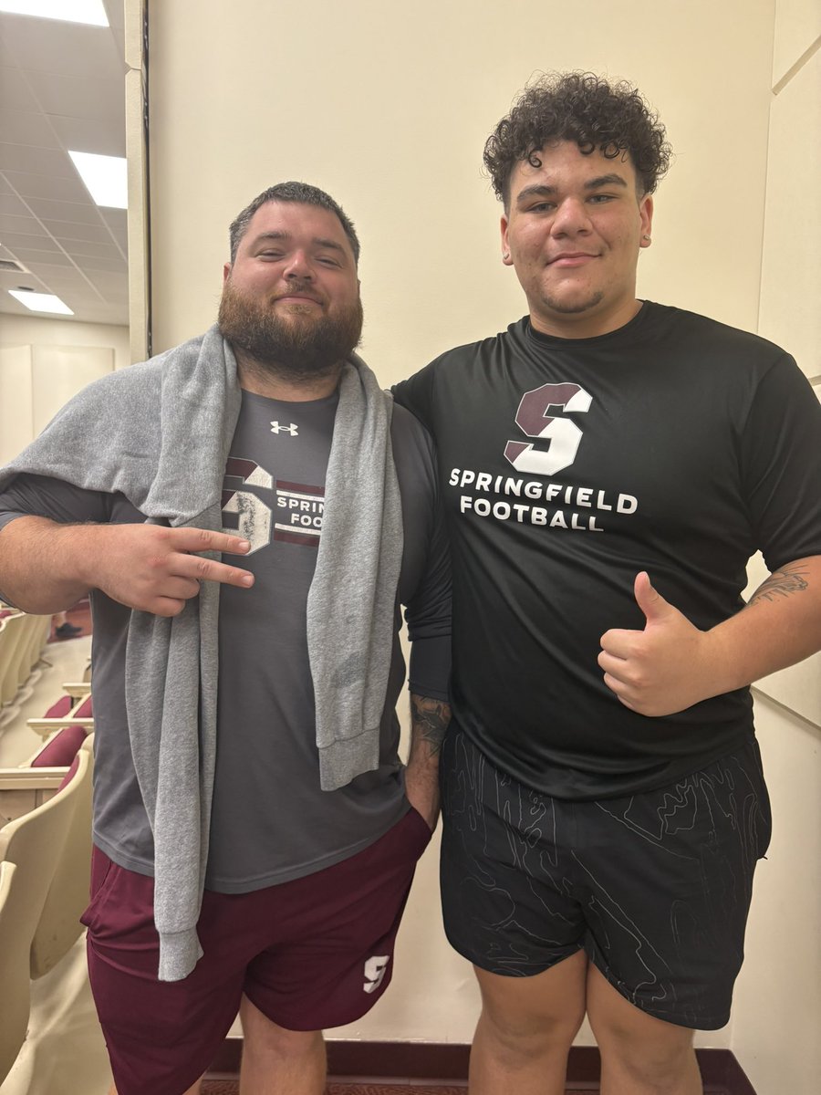 Had an amazing day at 
Spring field today. Excited to see the future of me and this program. Had a fun day working hard with <a href="/BoniCoach/">Tank Boni</a>, and was able to show him my dline talents,and had a great talk with him after the camp. Exited to visit on game day!!!
<a href="/Mike_Cerasuolo/">Mike Cerasuolo</a>