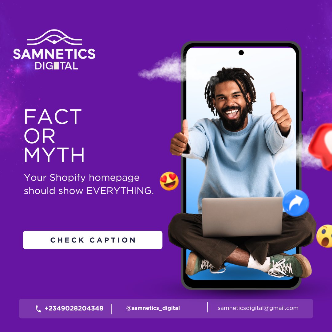 samnetics's tweet image. ❌ MYTH:
Your homepage must explain everything about your brand, products, mission, and promotions.
✅ FACT:
Too much info = overwhelmed visitors = no sales.
A focused homepage with:
Clear hero section
1–2 product highlights
Trust signals
 Simple navigation
= Higher conversions.