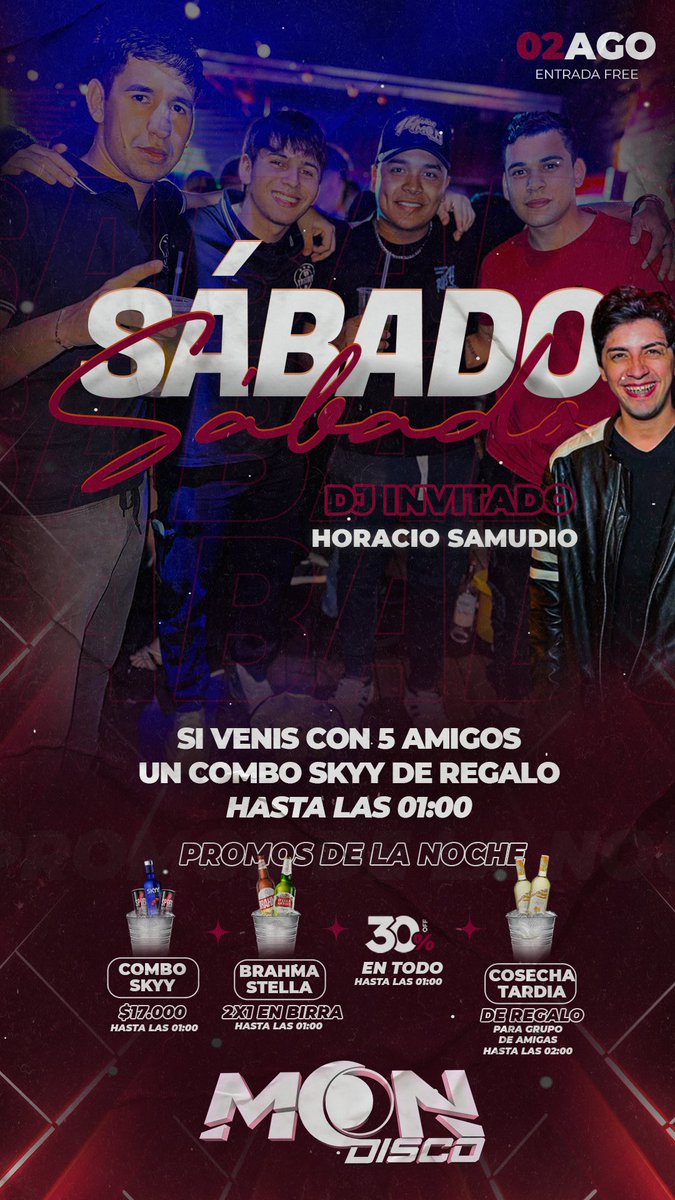 SABADOO MOON💥
VOS Y 5 AMIX SKYY DE BIENVENIDA 💋

💥 S O R T E O💥

✅ 1 Vale de 100MIL
✅ 1 Vale de 60MIL 🫶🏻
✅ 2 COMBOS SKYY
✅ 2 COMBOS DU🥂
✅ 2 COSECHAS

Dale...
🔁Rt
❤Fav
✅ @ a dos am