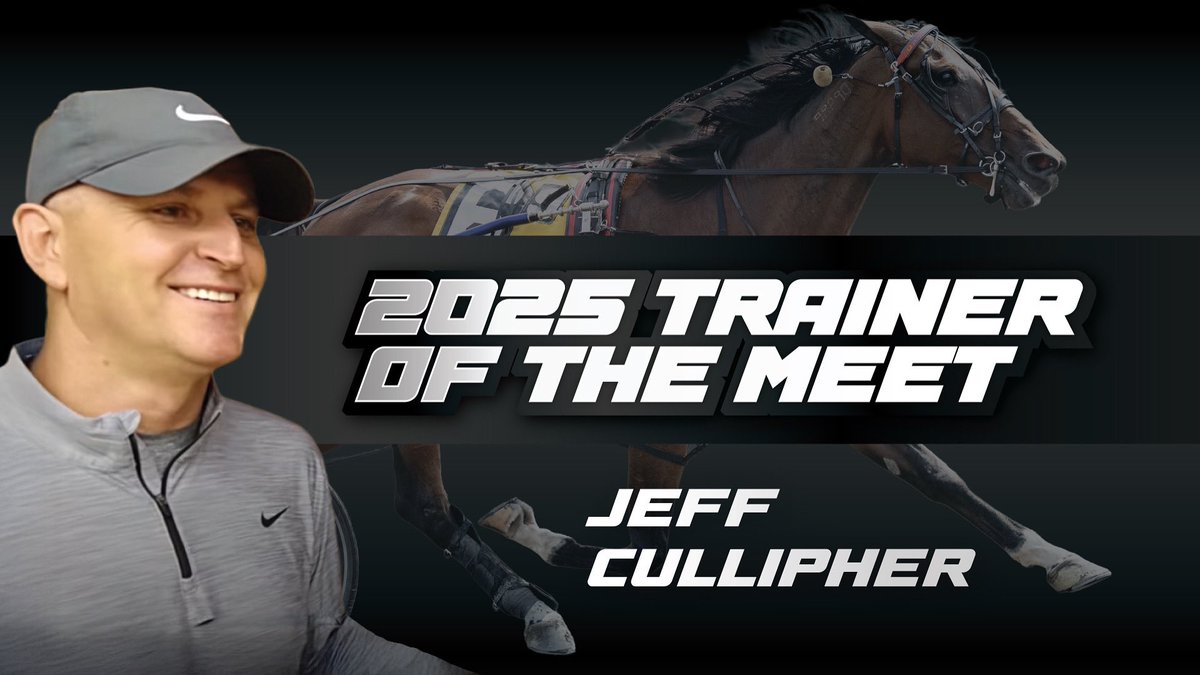 Congratulations to our trainer of the meet Jeff Cullipher! #playbigm #harnessracing