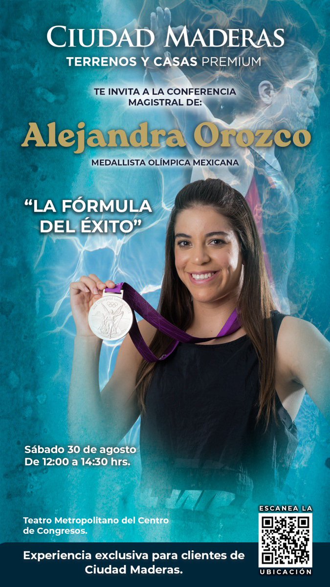✨ ¡La fórmula del éxito!
Cliente Maderas, vive una experiencia que inspira con <a href="/AleOrozcoLoza/">Alejandra Orozco</a> 🥈🥉

Si estás al corriente en tus pagos:
🎟️ Regístrate: forms.gle/CYGfxKzZ2or1Zr…

#CiudadMaderas #AlejandraOrozco